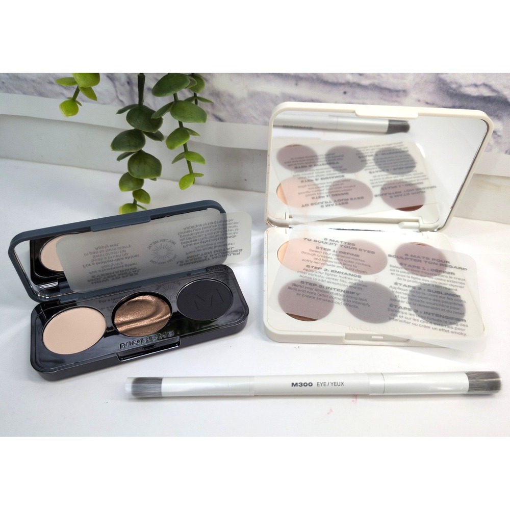 NEW LOT3😍Morphe Eyeshadow Palette Tailored Nudes+ Jeans Spirited M300 Eye Brush